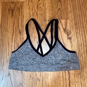 Black and grey comfy sports bra!